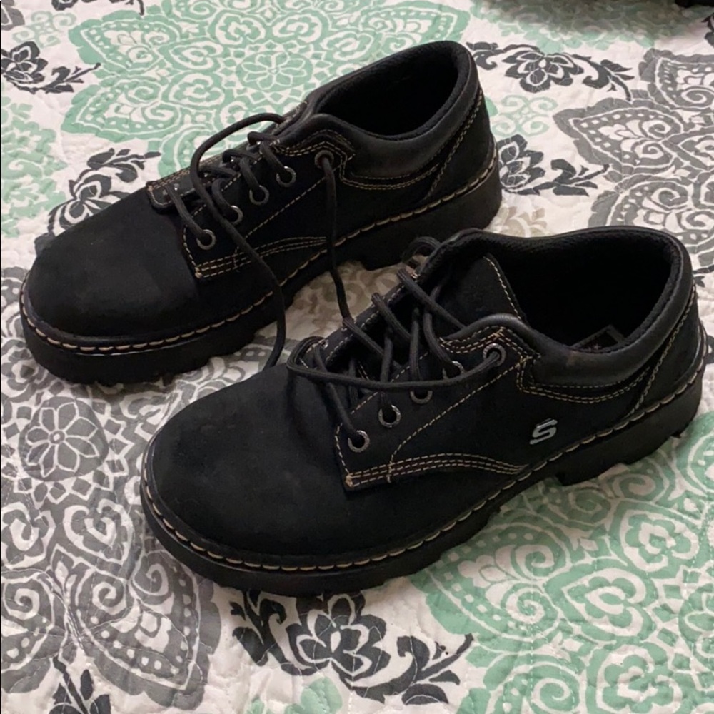 Worn only once! Skechers brand black shoes